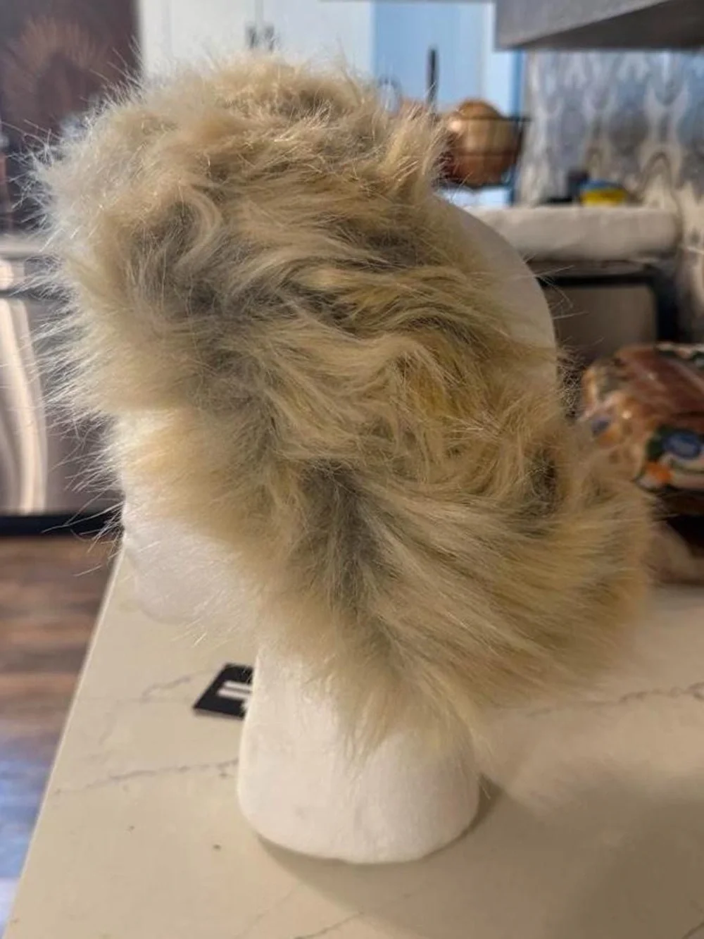 Donna Salyers Fabulous Furs Arctic Fox Faux Fur Halo Headband Ear Warmer NWT